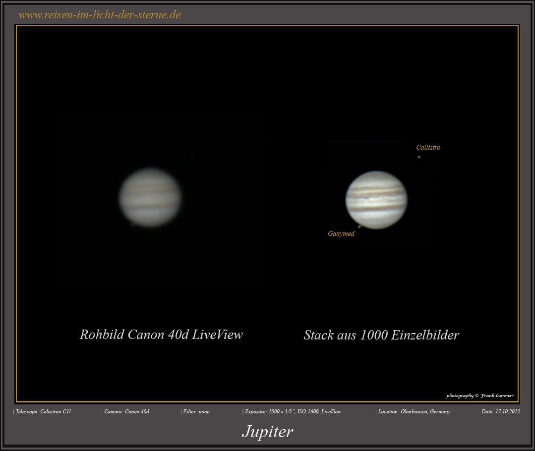 Jupiter mit der DSLR