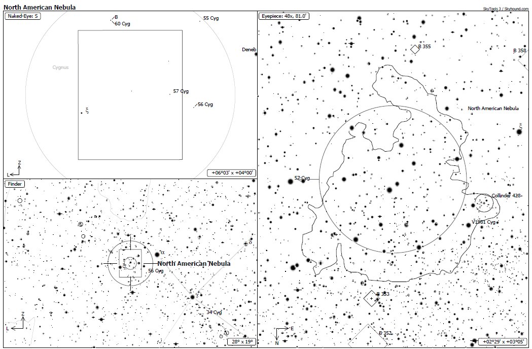 Aufsuchkarte NGC 7000